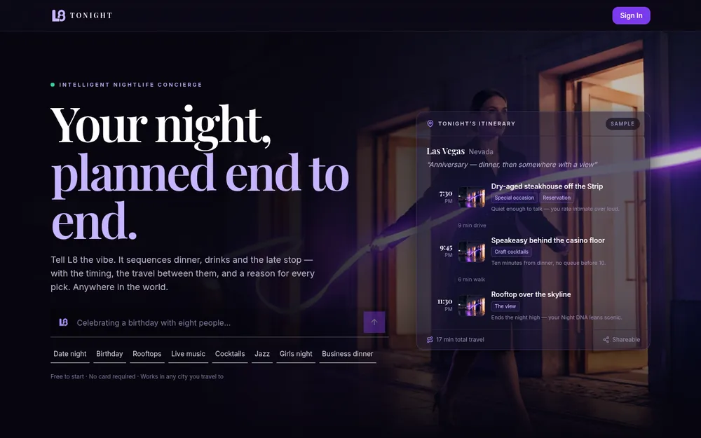 L8 — the real product interface